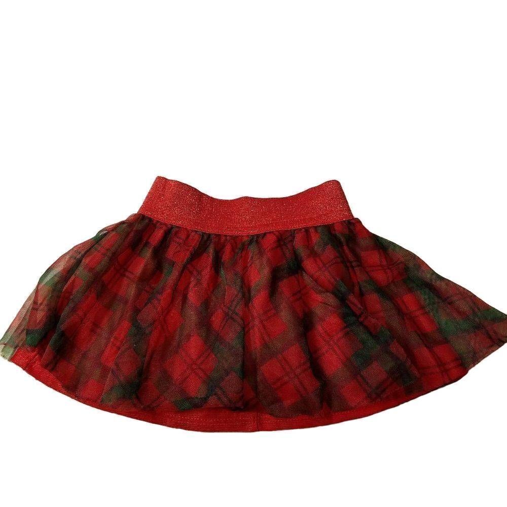 Holiday plaid Skirt 12 month